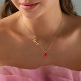 Personalized Name Necklace for Women with Teardrop Gem