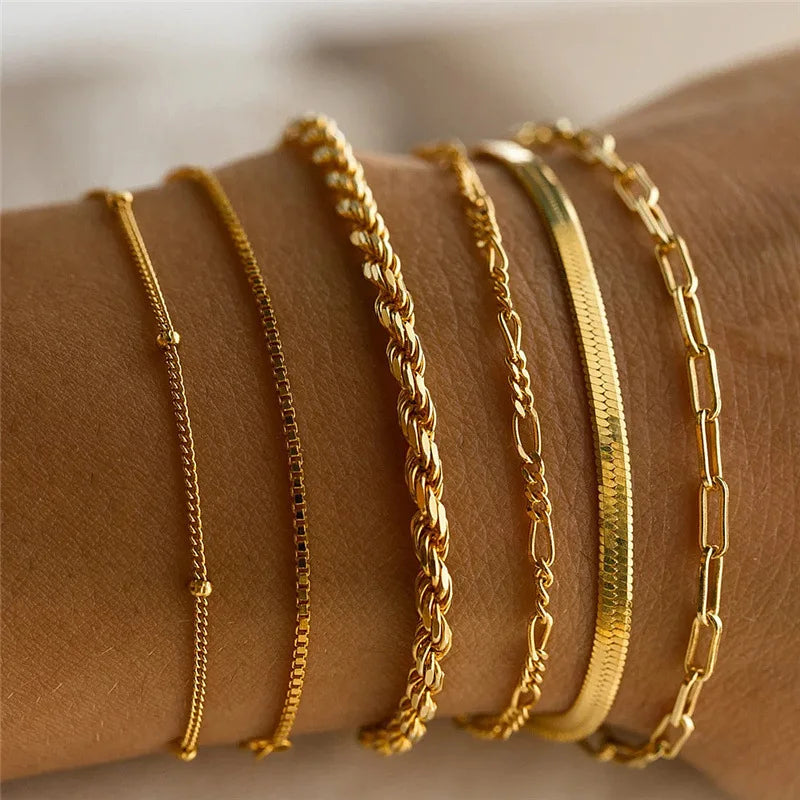 Paige Set of 6 Layered Bracelets