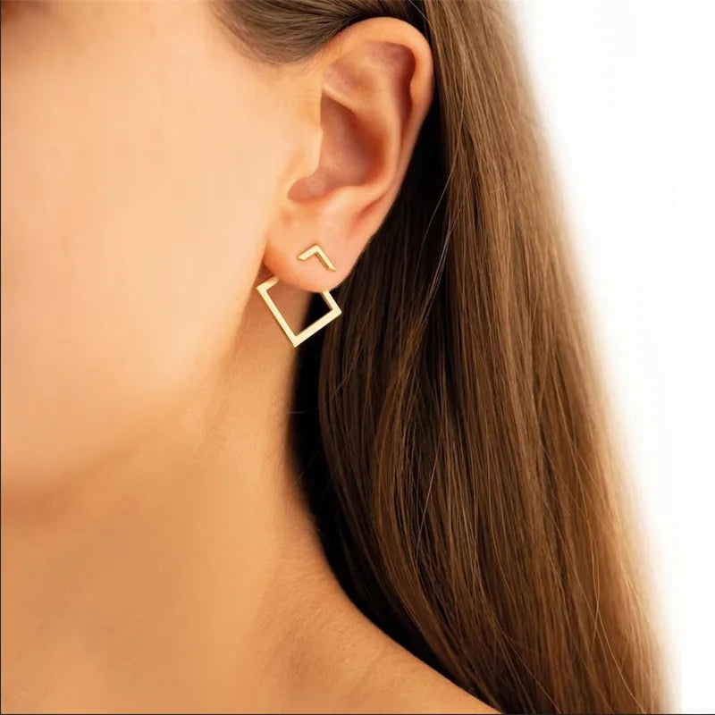 Connecting Minimalist Geometric Earrings