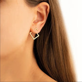Connecting Minimalist Geometric Earrings