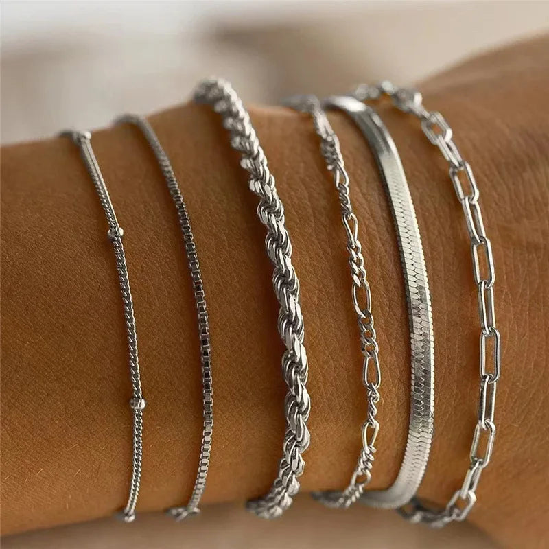 Paige Set of 6 Layered Bracelets