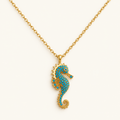 Necklace for Women Featuring a Seahorse Pendant with Oceanic Inspiration