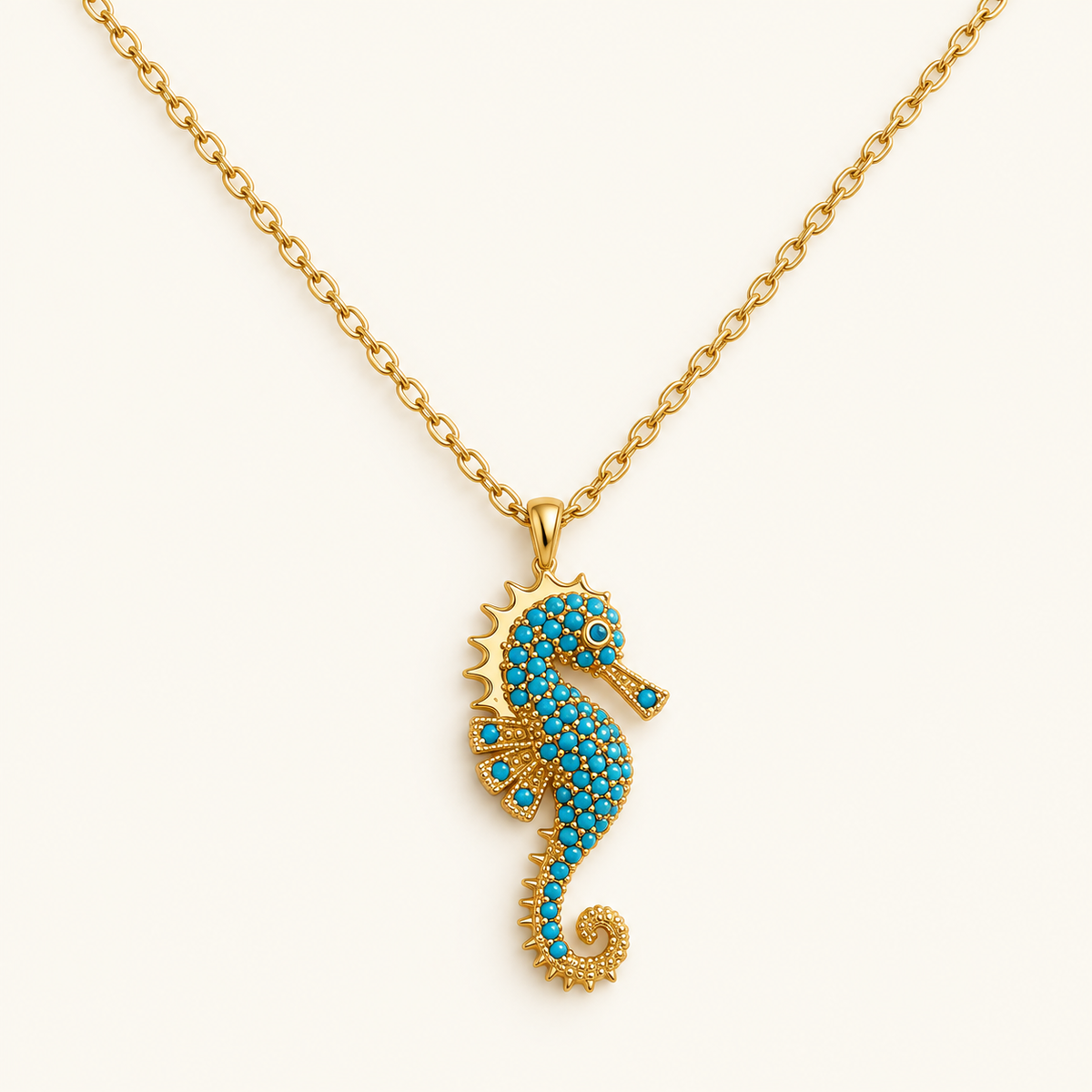 Necklace for Women Featuring a Seahorse Pendant with Oceanic Inspiration
