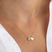 Heart-Shaped Initials Necklace