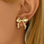 Bow Button Earrings