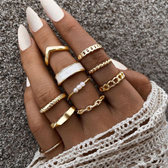 10 Pieces Fashion Rings - Mix and Match Rings