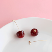 Dark Cherry Long Drop Earrings