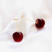 Dark Cherry Long Drop Earrings