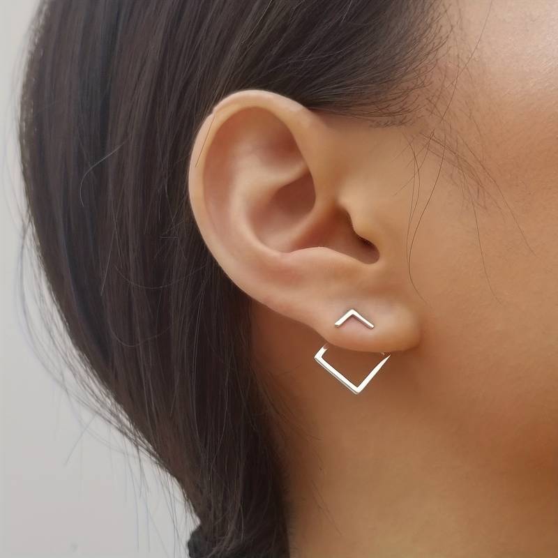 Connecting Minimalist Geometric Earrings