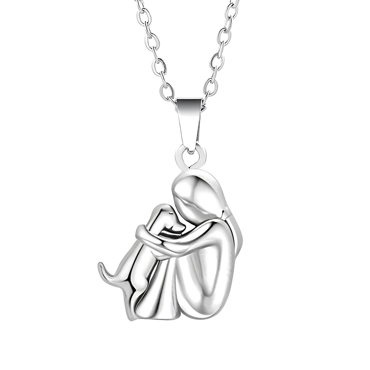 Neko Necklace with Dog and Owner Pendant