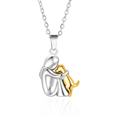 Neko Necklace with Dog and Owner Pendant