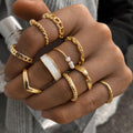 10 Pieces Fashion Rings - Mix and Match Rings
