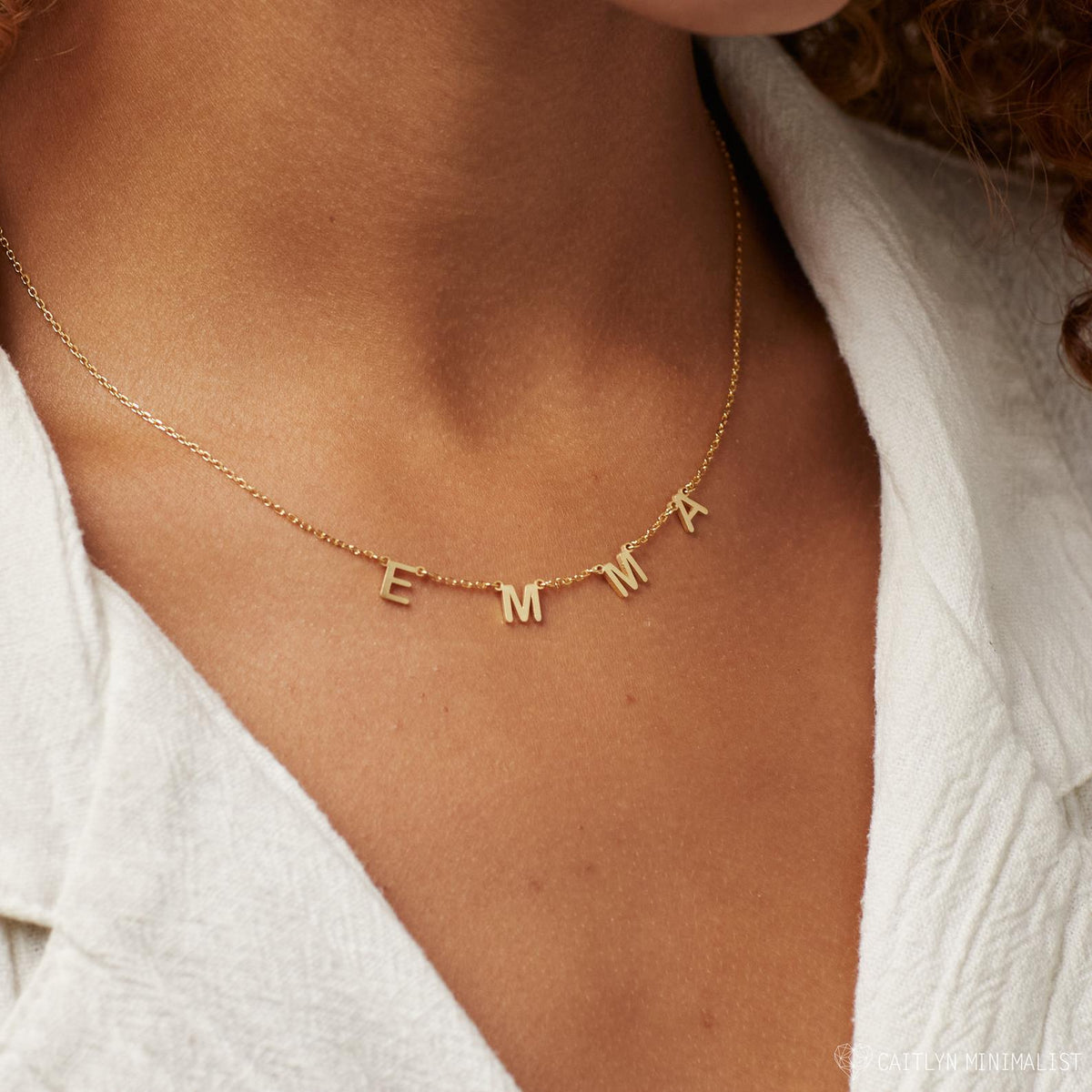 Name Necklace with Letters