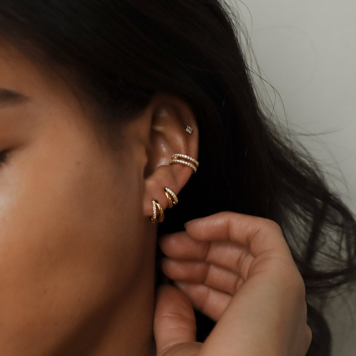 Duo Huggie Earrings