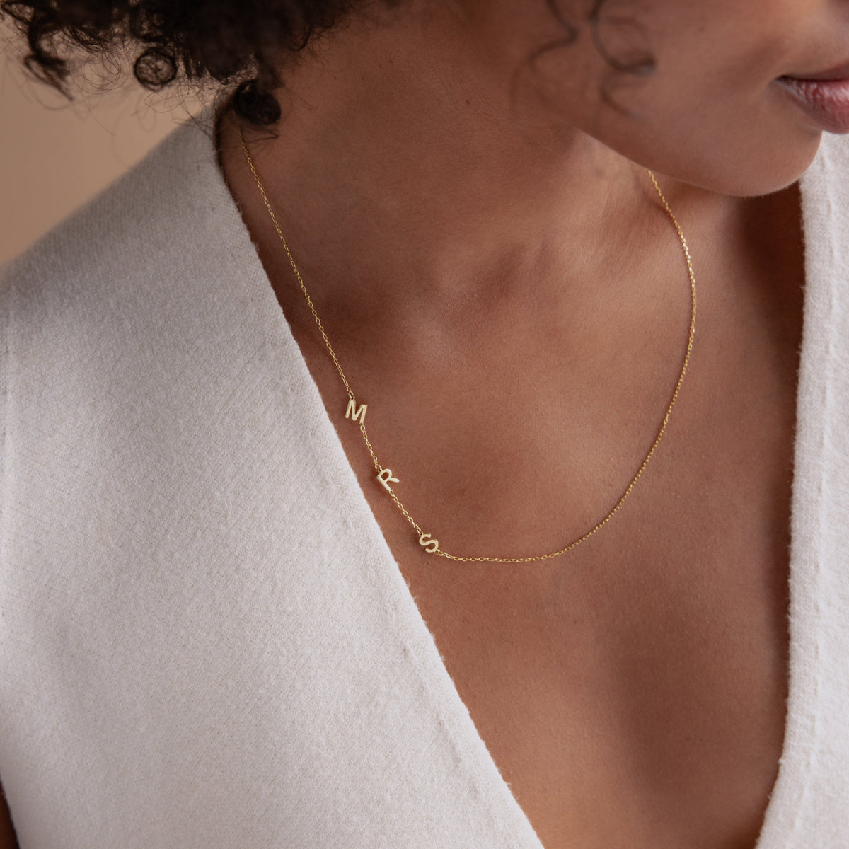 Side Initials Necklace