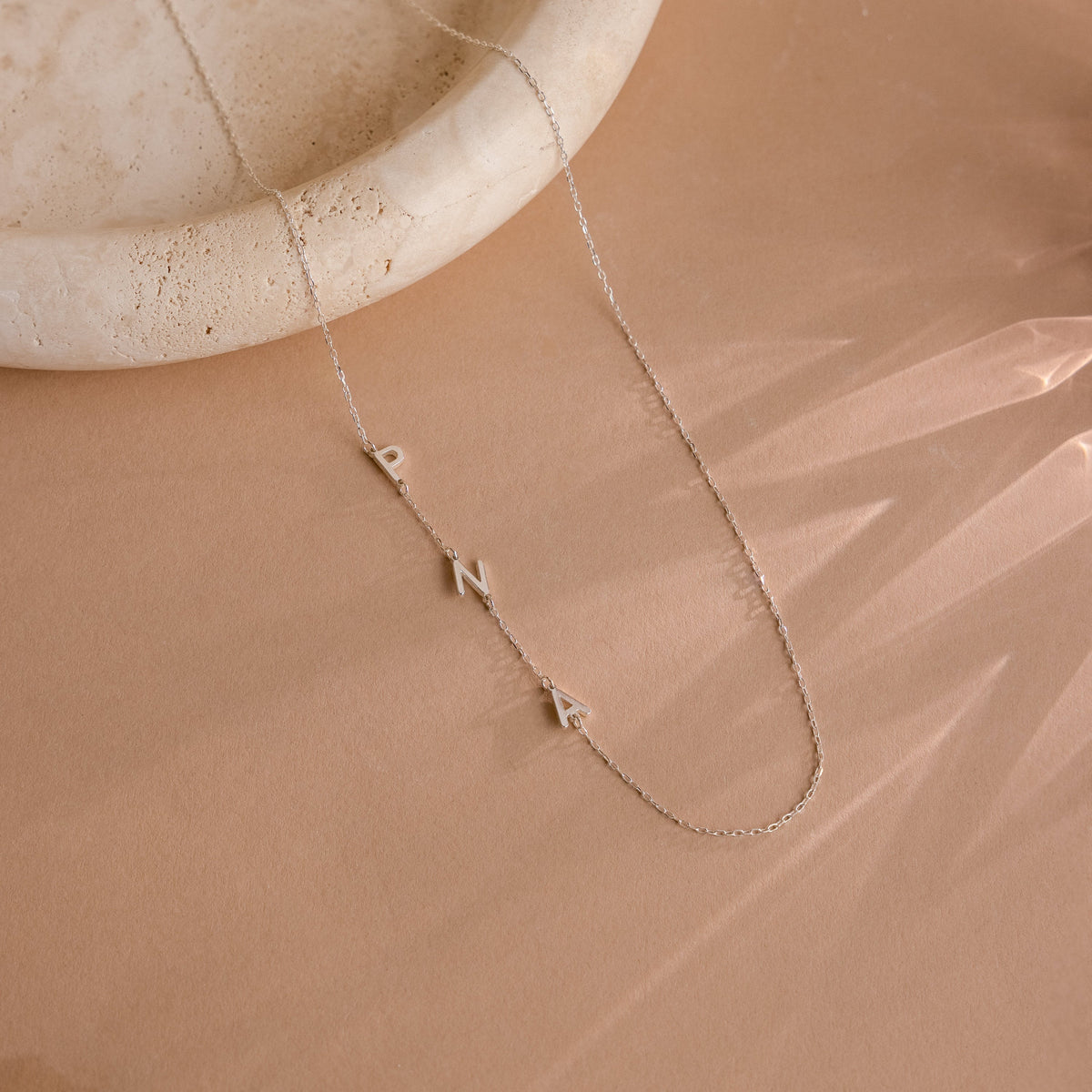 Side Initials Necklace