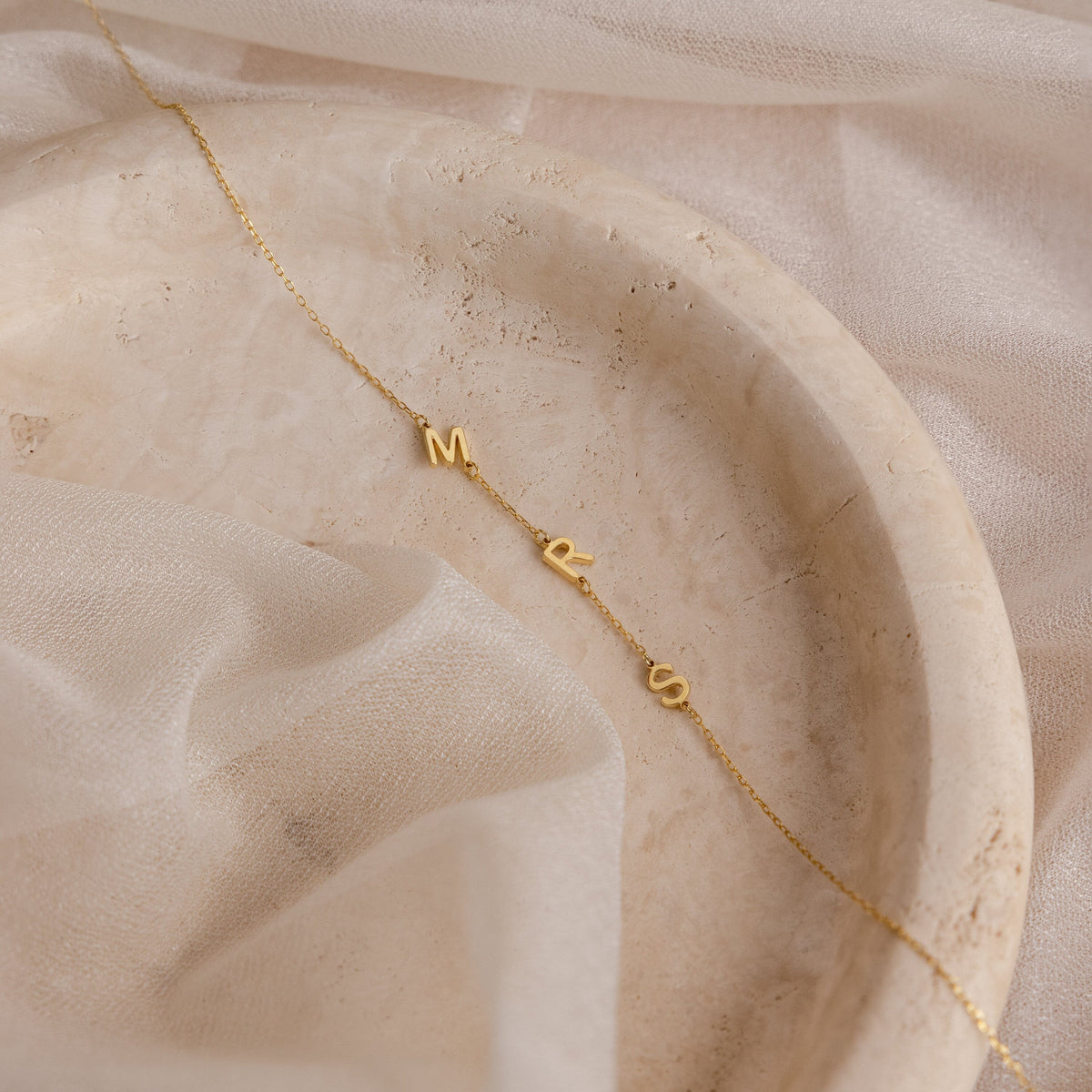 Side Initials Necklace
