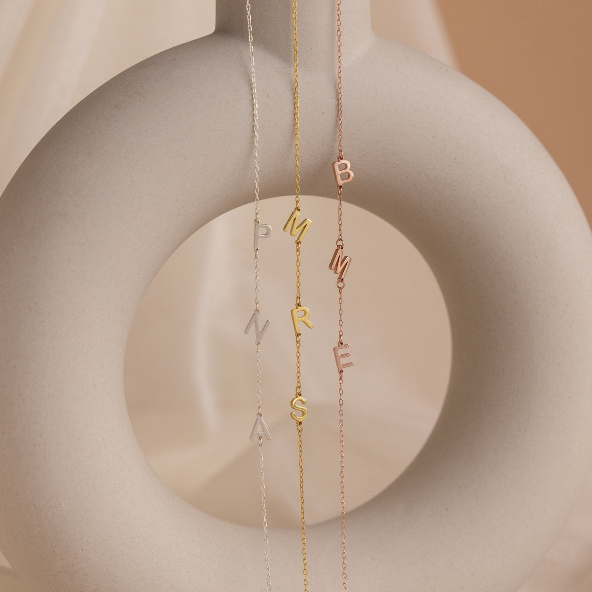 Side Initials Necklace