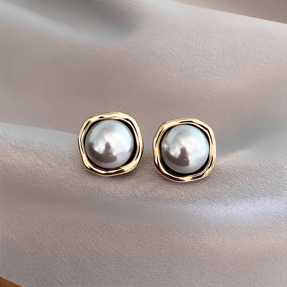 Women's Vintage Earrings with Round Jewelry Features