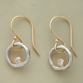 Women's Earrings in Vintage Design with Stone Accents