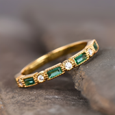 Women's Ring Featuring Set Decorative Stone Accents
