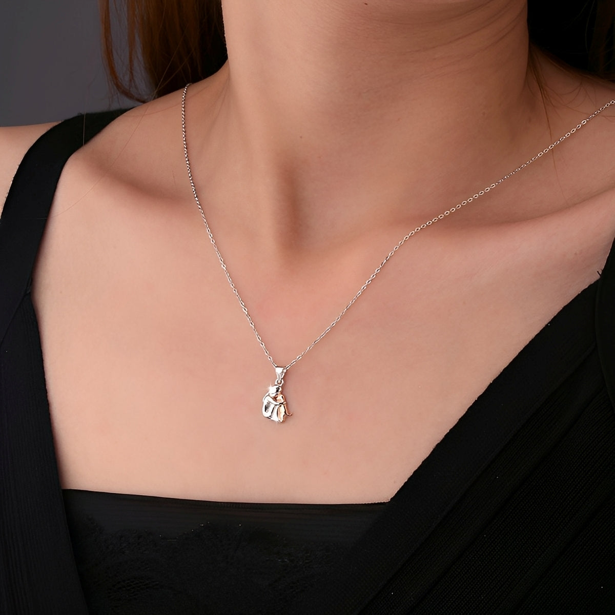 Neko Necklace with Dog and Owner Pendant