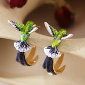 Wendy Vintage Hummingbird Hoops
