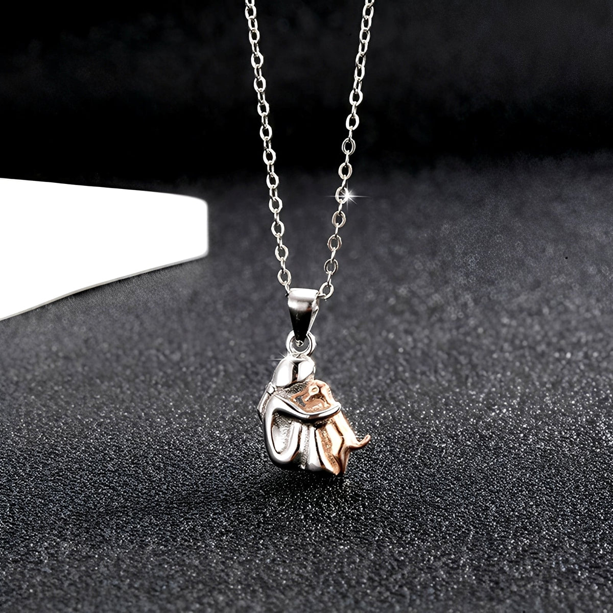 Neko Necklace with Dog and Owner Pendant