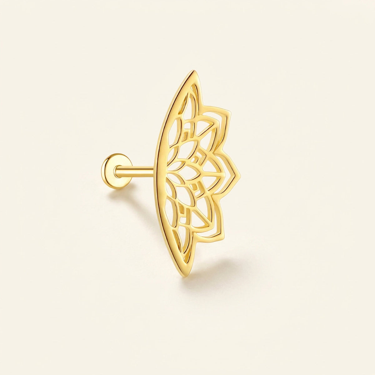 Female Helix Earring with Mandala Pattern