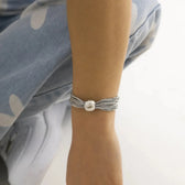 Women's 2-piece Necklace and Bracelet Set with Layered Chain Design and Ball Detail